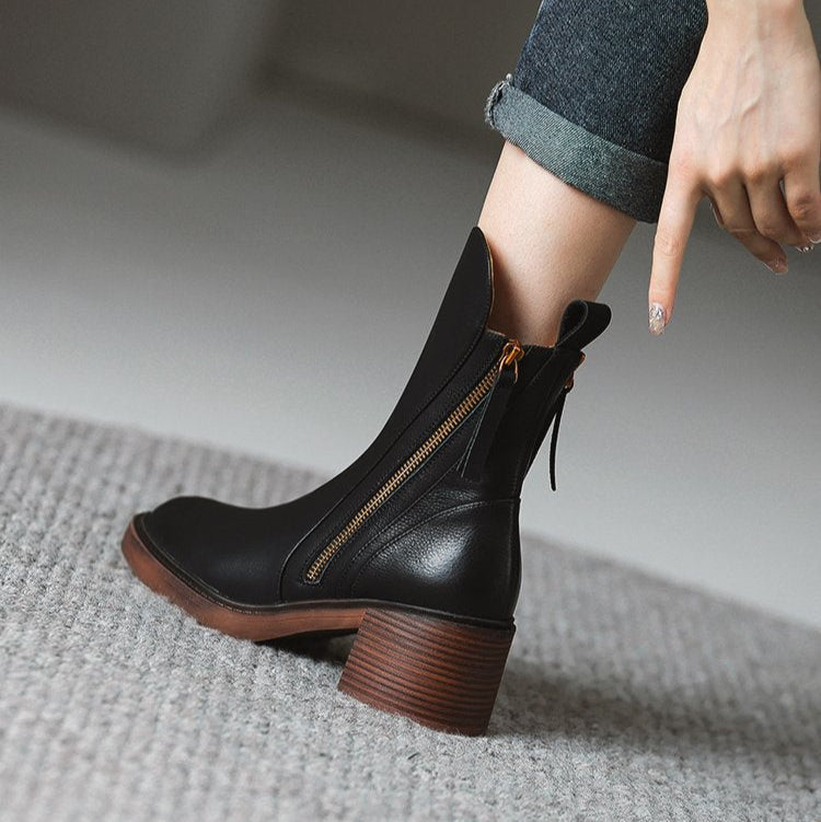 Sienna Leather Ankle Boots