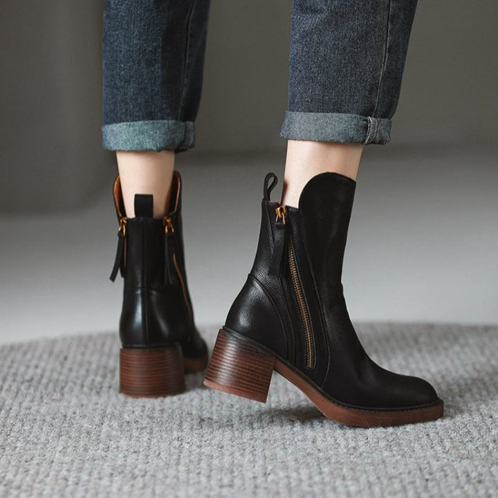 Sienna Leather Ankle Boots
