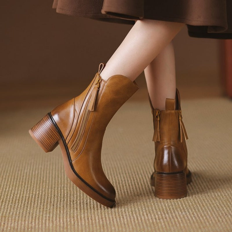 Sienna Leather Ankle Boots