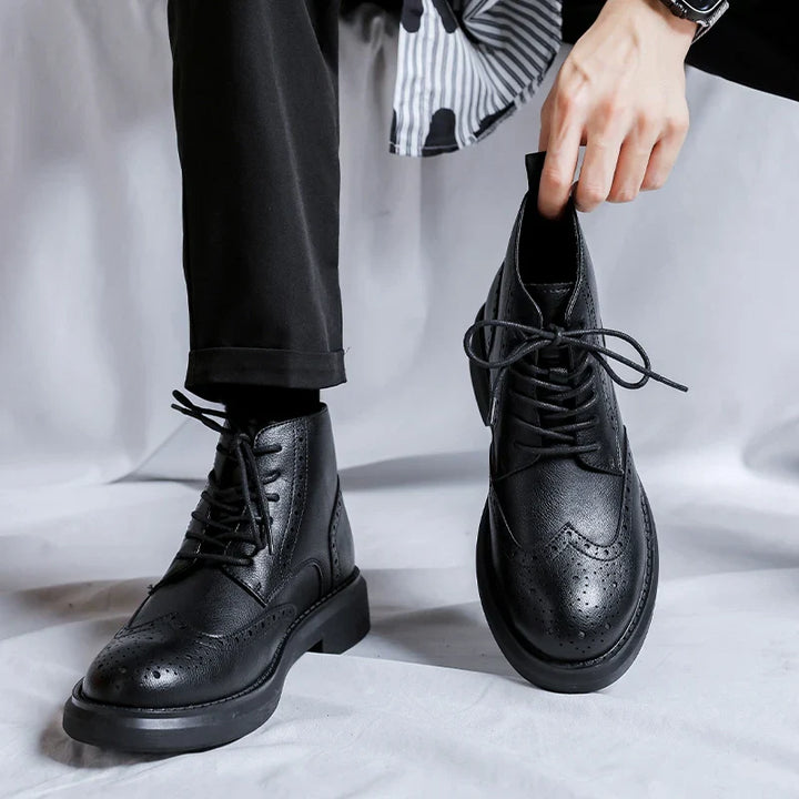 Ben Charles Brogue Leather Boots
