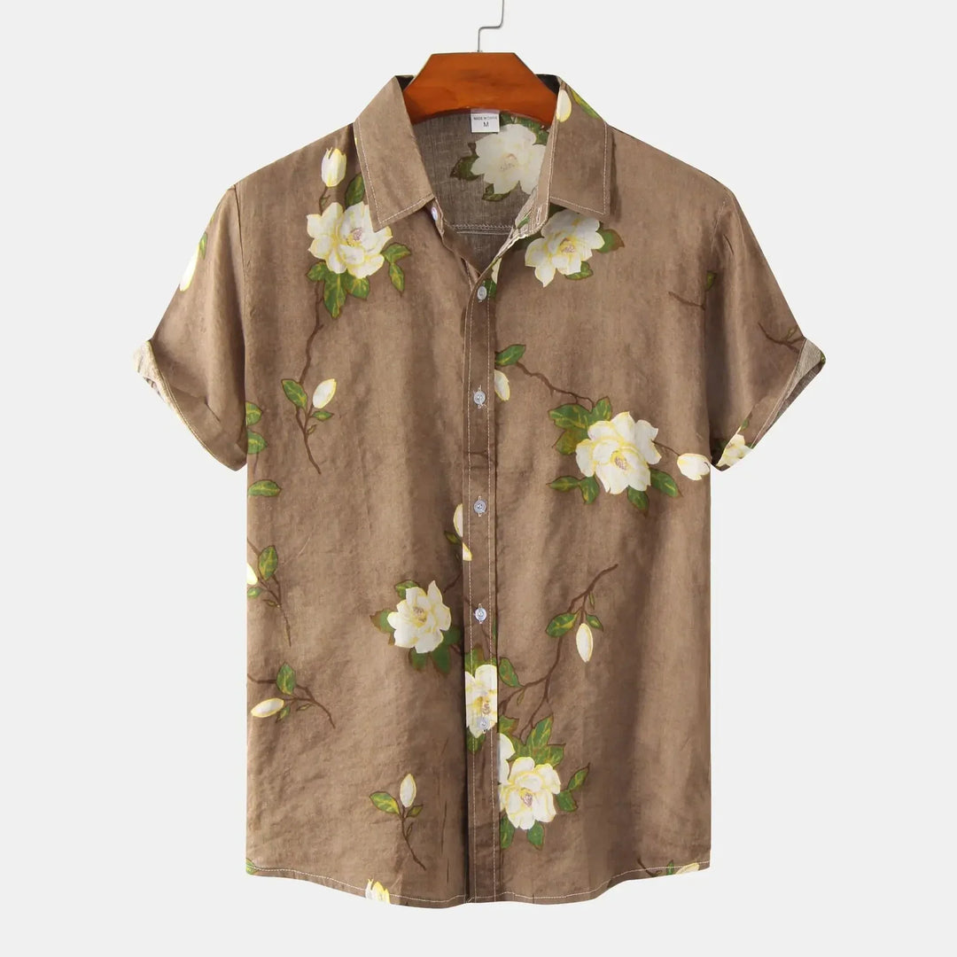 Rose Floral Short Sleeve Shirt