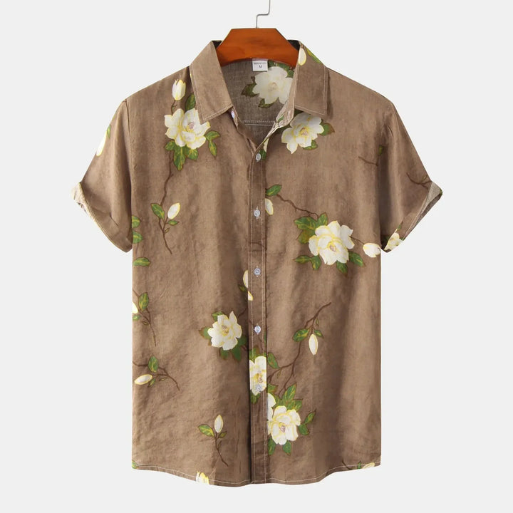 Rose Floral Short Sleeve Shirt