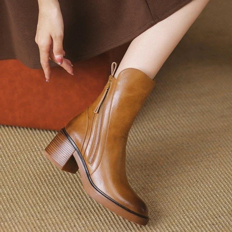 Sienna Leather Ankle Boots
