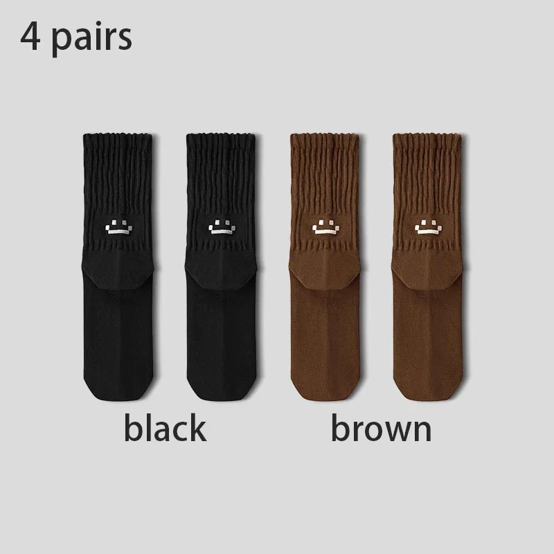 SmileyCore 4-Pack Crew Socks