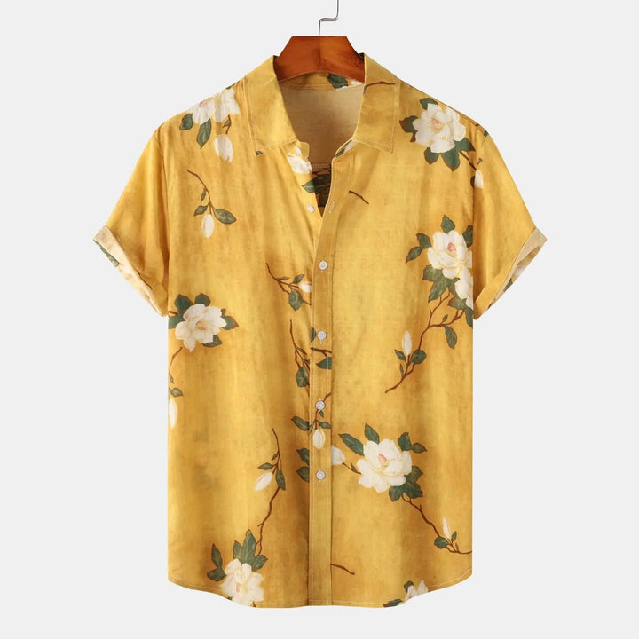 Rose Floral Short Sleeve Shirt