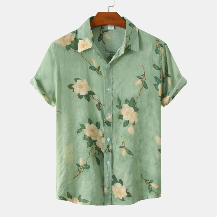 Rose Floral Short Sleeve Shirt