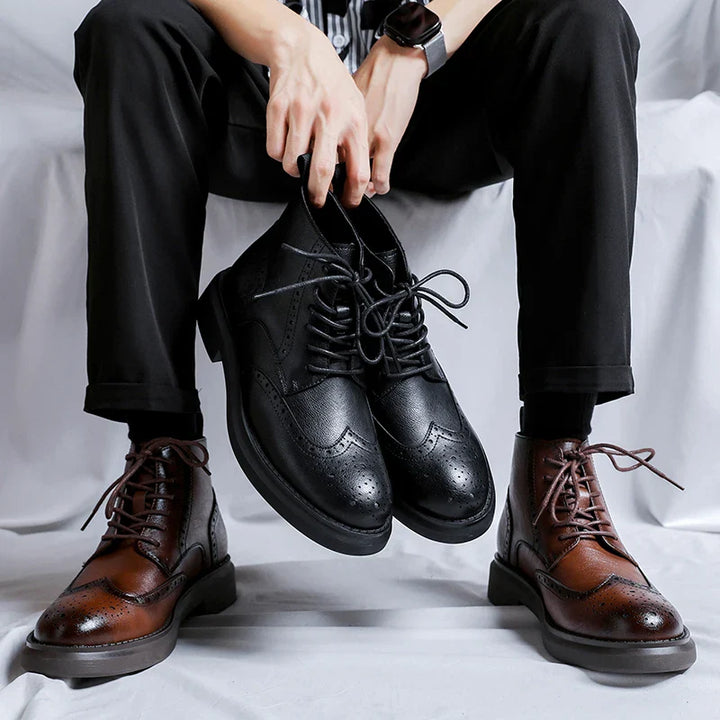 Ben Charles Brogue Leather Boots