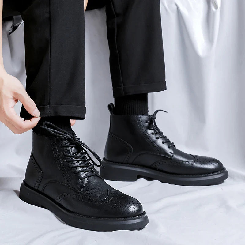 Ben Charles Brogue Leather Boots