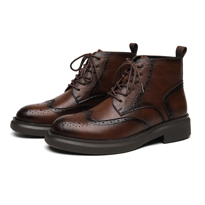 Ben Charles Brogue Leather Boots