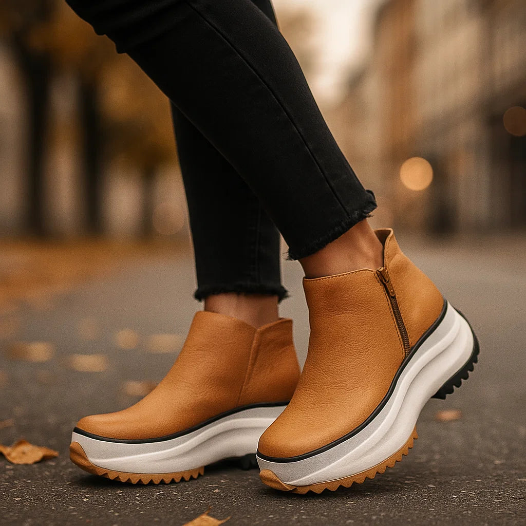 Olivia Leather Platform Shoes