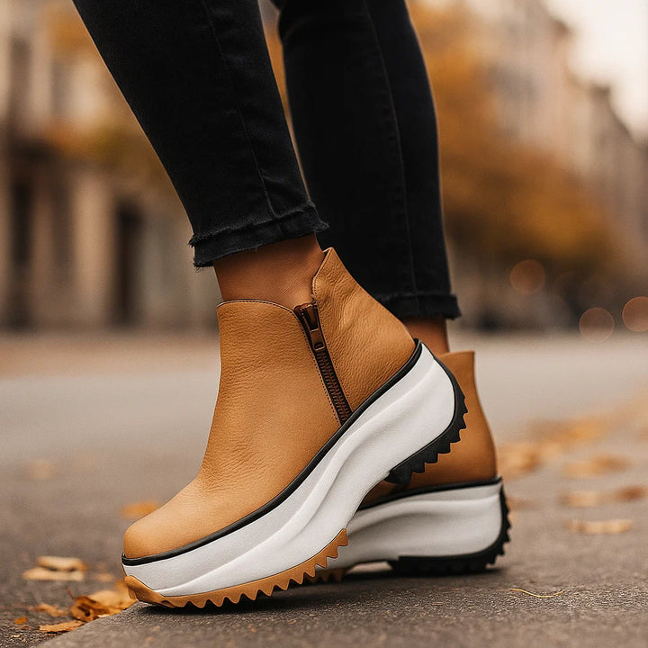 Olivia Leather Platform Shoes