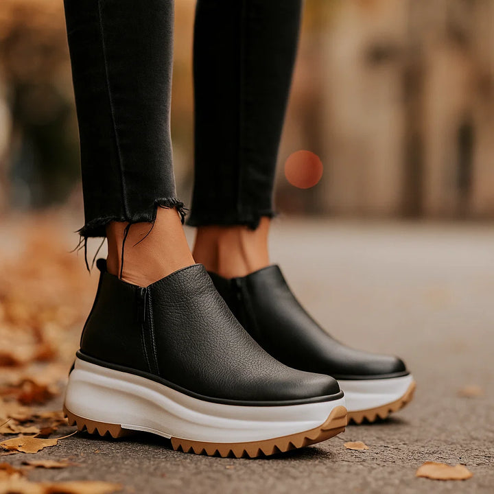 Olivia Leather Platform Shoes