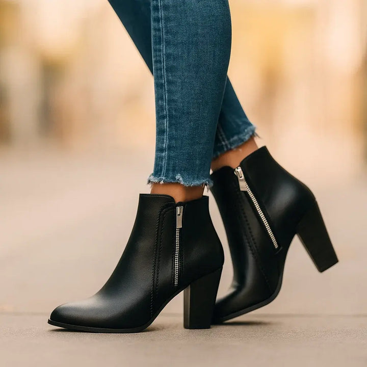 Ella Leather Ankle Boots