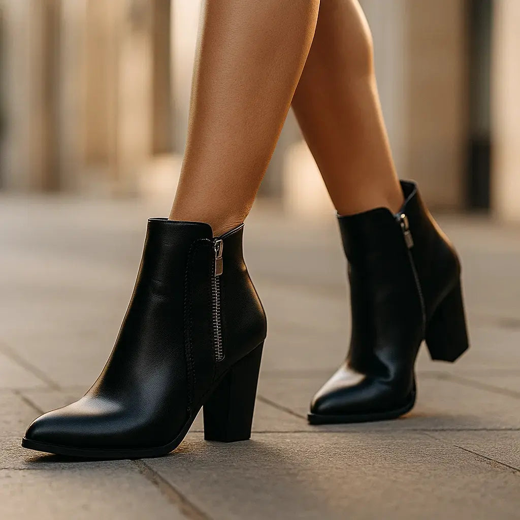Ella Leather Ankle Boots