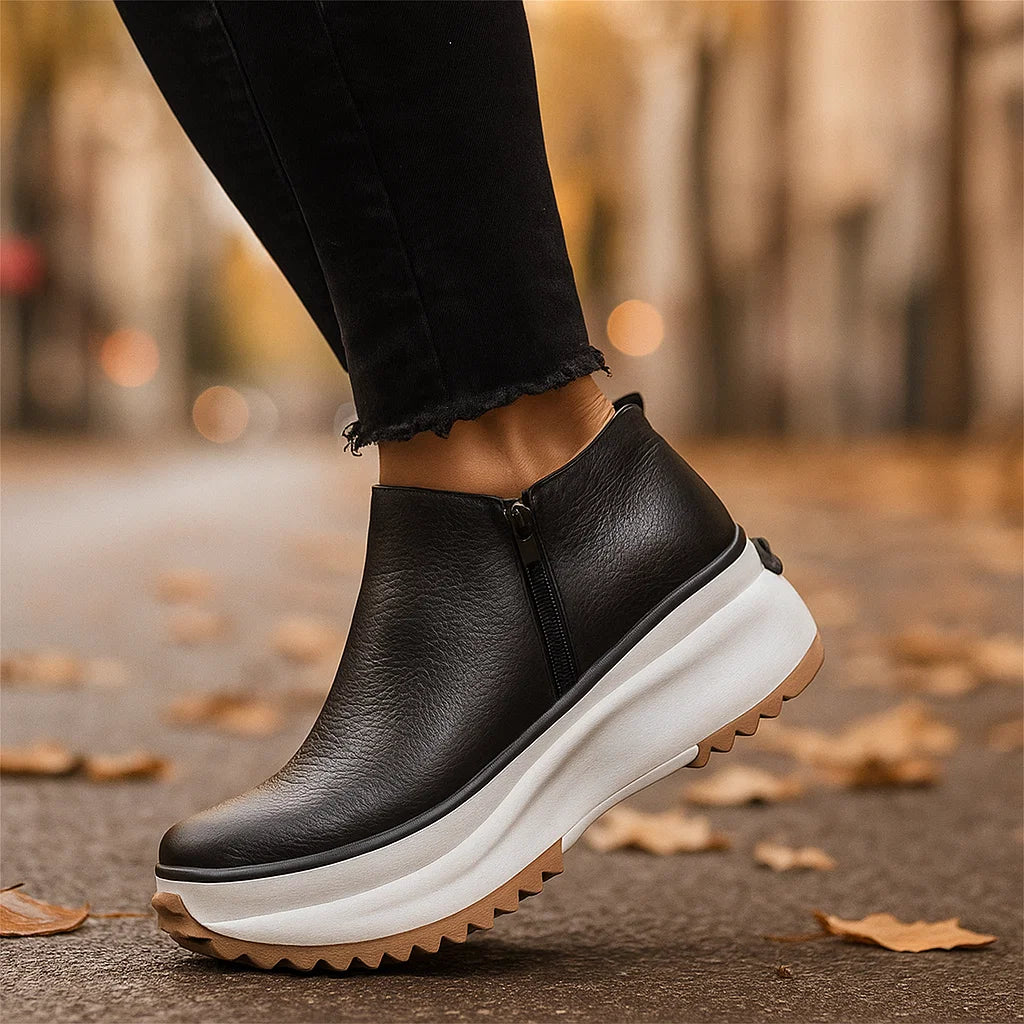 Olivia Leather Platform Shoes