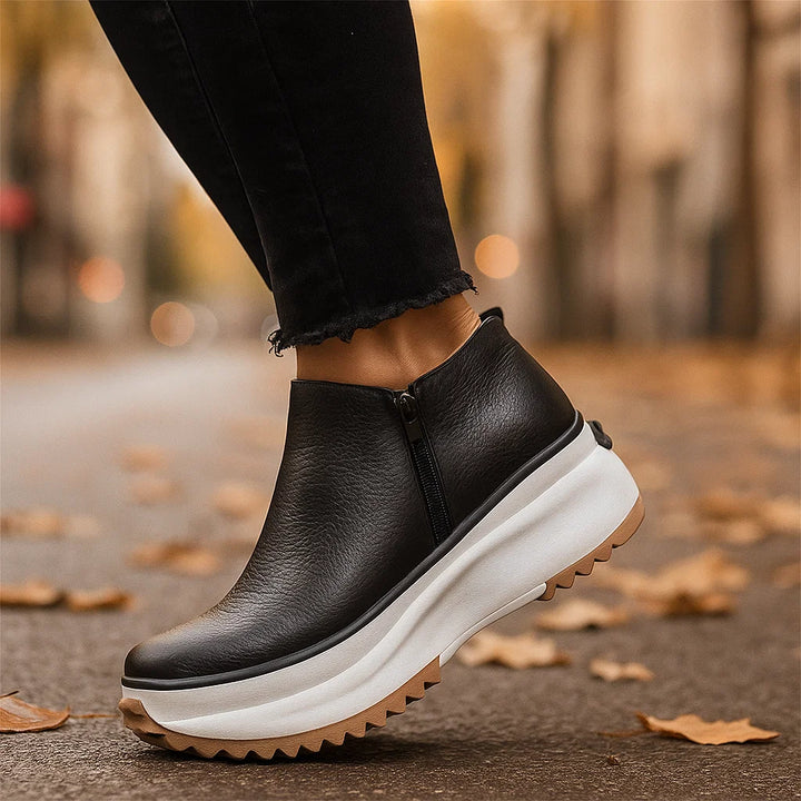 Olivia Leather Platform Shoes