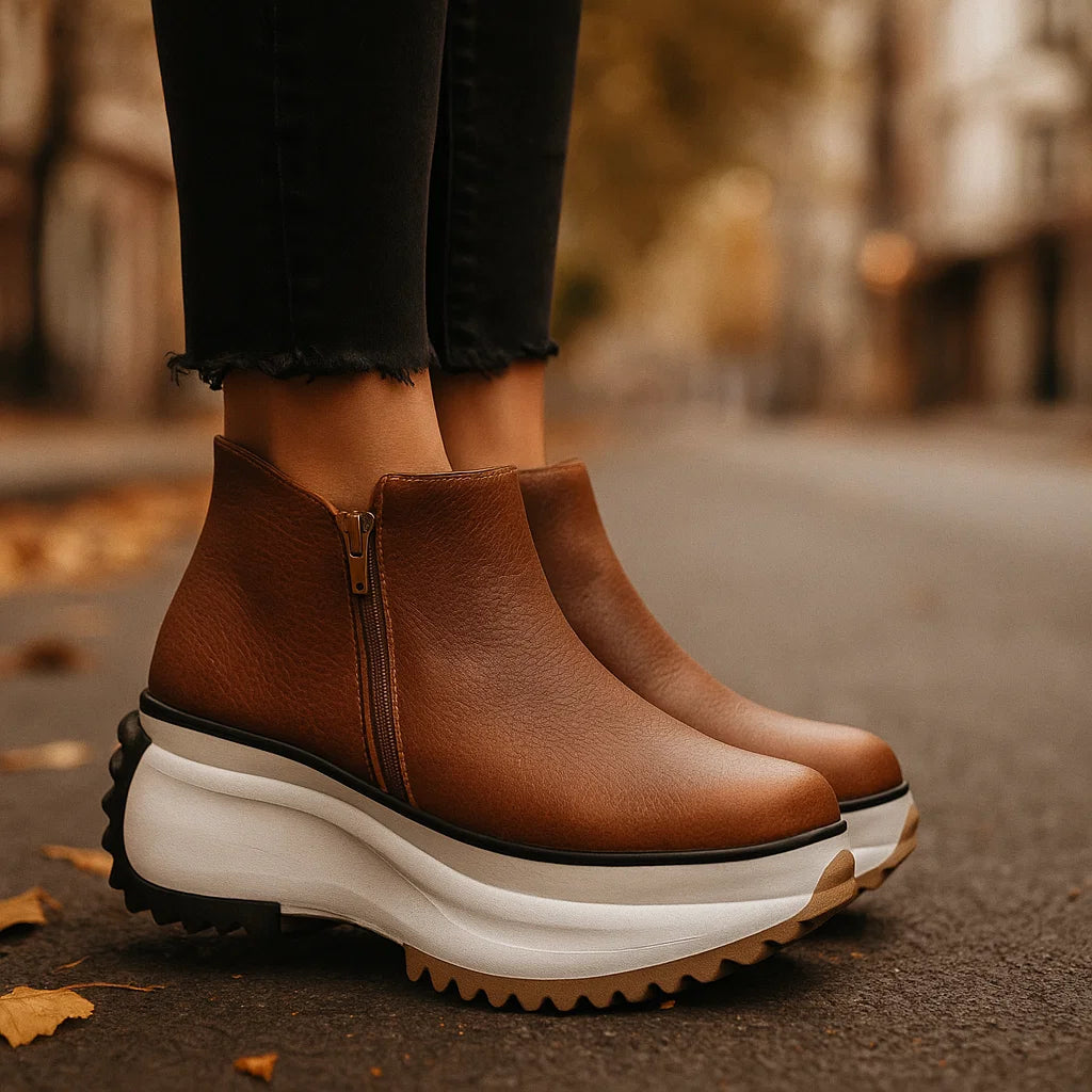 Olivia Leather Platform Shoes