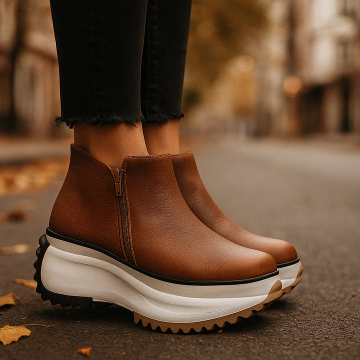 Olivia Leather Platform Shoes