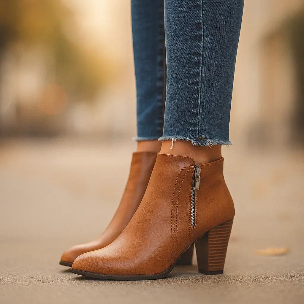 Ella Leather Ankle Boots
