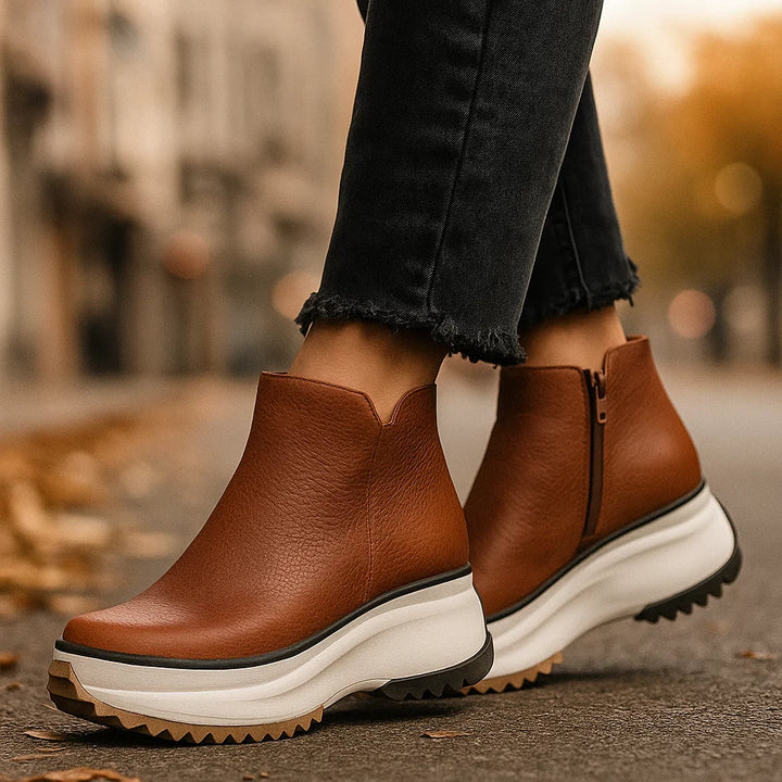 Olivia Leather Platform Shoes